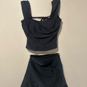 Black Women's Swim Set